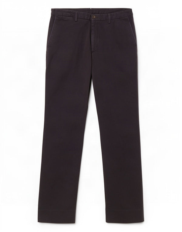 Massimo Dutti Mens Straight Chino Trousers EU 42 Large W32 L33 Navy Blue