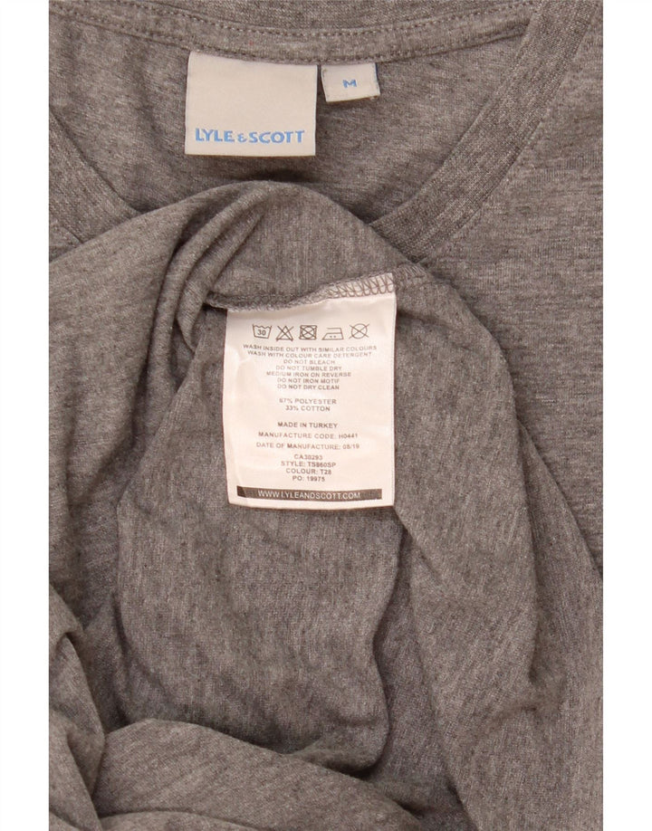 T-shirt da uomo Lyle & Scott Top in poliestere chiazzato grigio medio