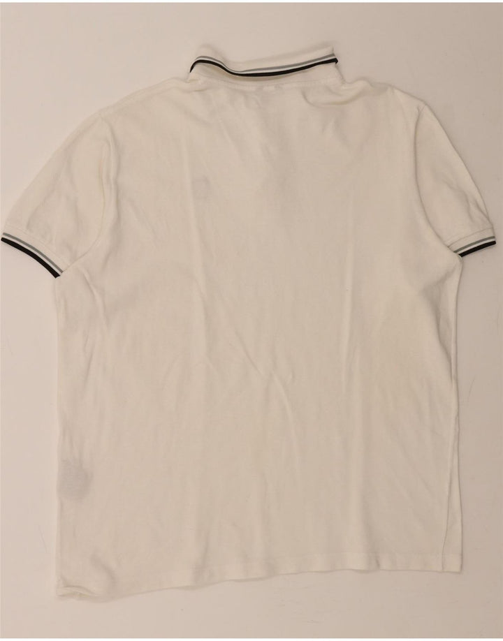 REFRIGIWEAR Mens Polo Shirt 2XL White Cotton Vintage Refrigiwear and Second-Hand Refrigiwear from Messina Hembry 