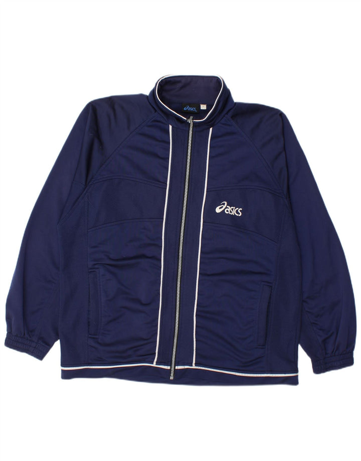 Giacca da ginnastica da uomo Asics piccola blu navy