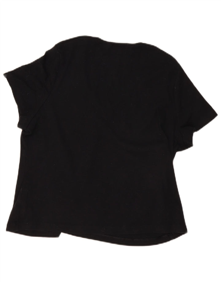 Top camicetta da donna Marks & Spencer UK 22 3XL cotone nero