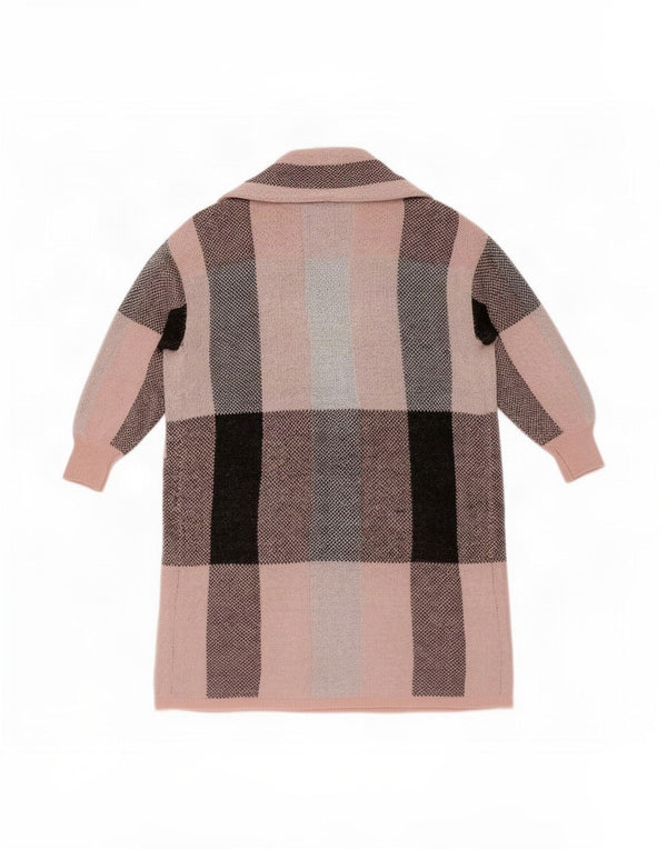 Maglione cardigan lungo autografo da donna Marks & Spencer UK 16 grande rosa