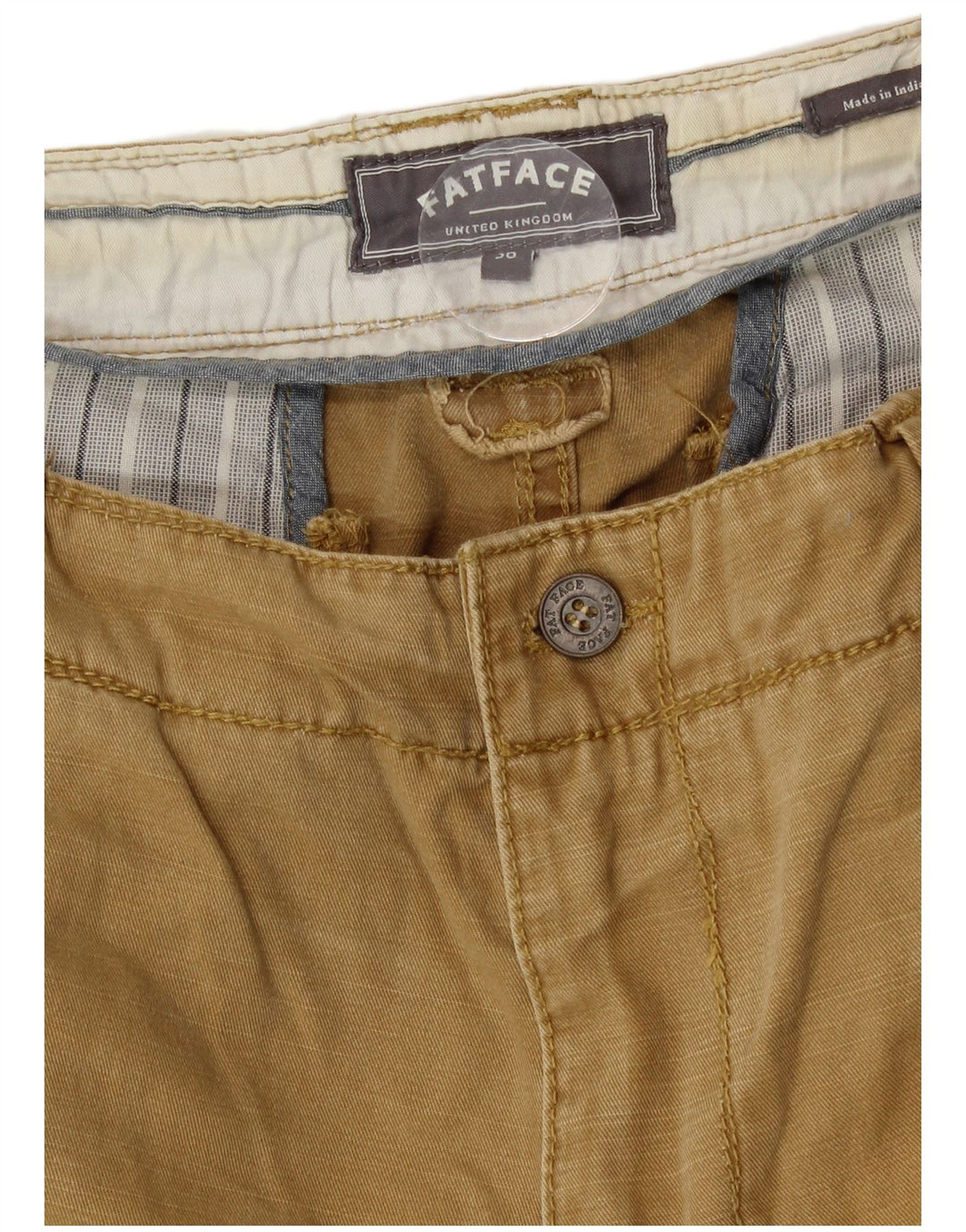 Pantaloncini cargo da uomo Fat Face W36 grandi in cotone beige