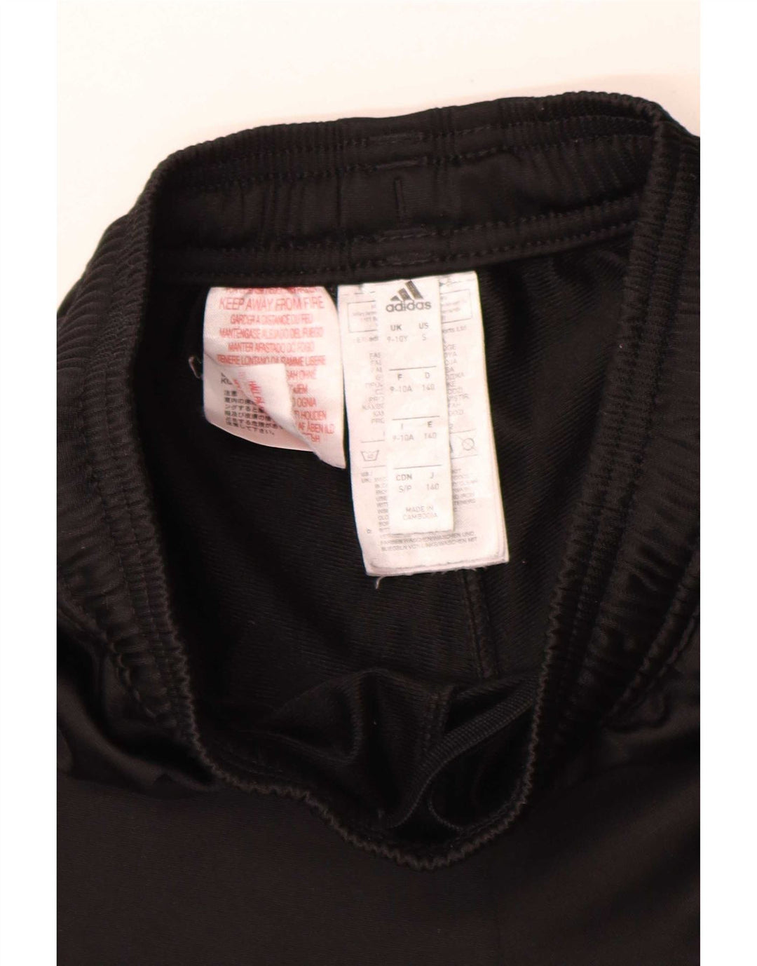 Pantaloni della tuta da ragazzo Adidas 9-10 anni in poliestere nero