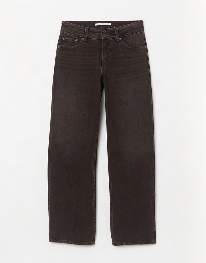 Jeans Levi's a gamba larga da donna W24 L32 neri