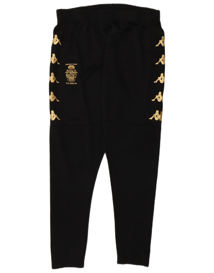 Pantaloni da tuta con grafica Kappa da uomo, poliestere nero medio