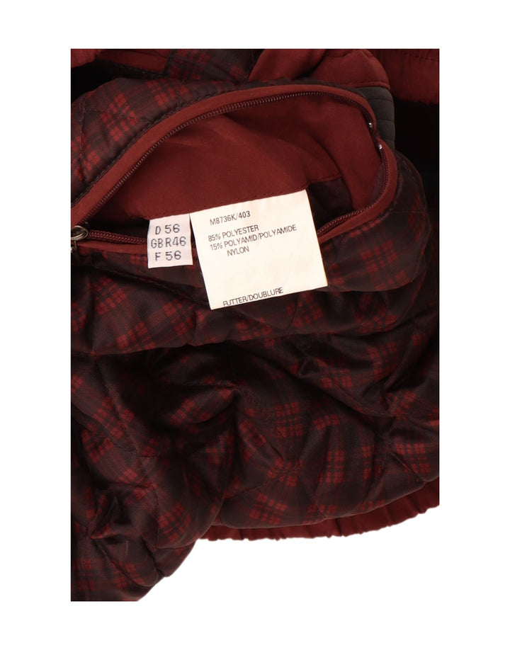 Giubbotto bomber vintage da uomo UK 46 3XL Poliestere color block bordeaux