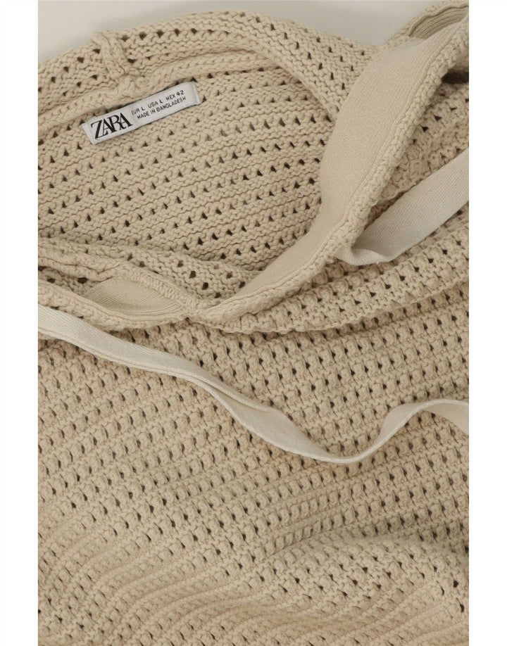 Maglione con cappuccio da uomo Zara grande beige
