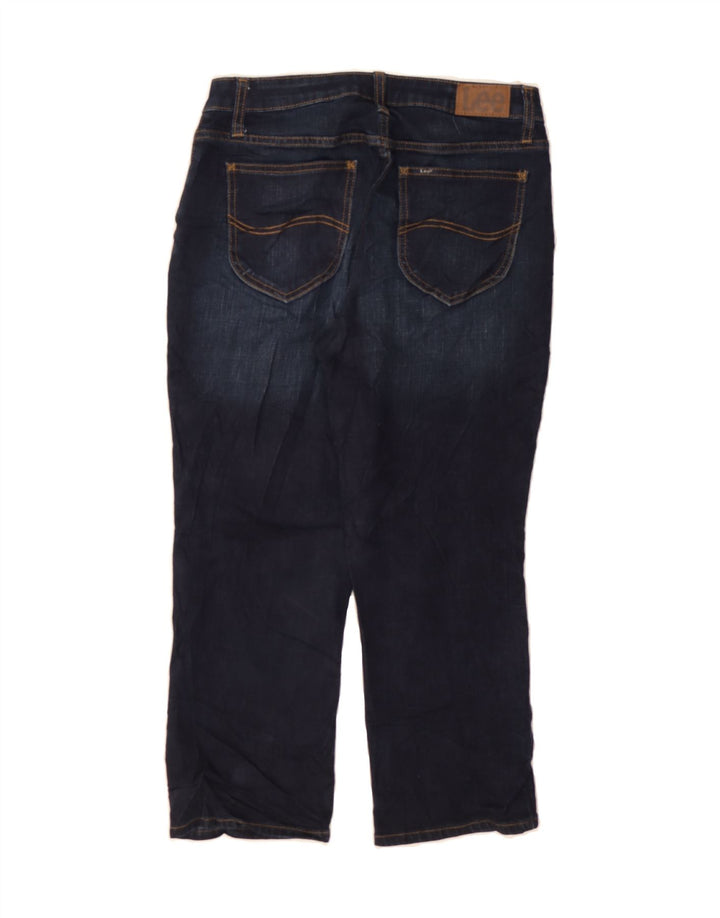 LEE Womens Regular Mid Rise Capri Jeans US 8 Medium W30 L23 Navy Blue Vintage Lee and Second-Hand Lee from Messina Hembry 