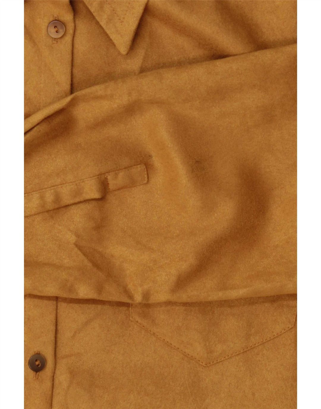 Camicia da donna Marks & Spencer in finta pelle scamosciata UK 10 piccola poliestere beige