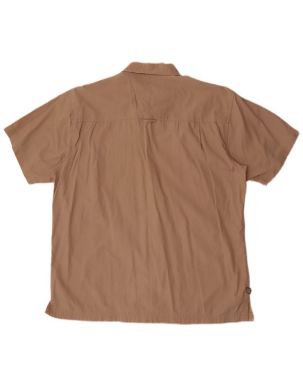 Camicia da uomo a maniche corte, vestibilità regolare, Mountain Warehouse, grande, beige