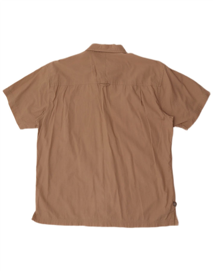 Camicia da uomo a maniche corte, vestibilità regolare, Mountain Warehouse, grande, beige