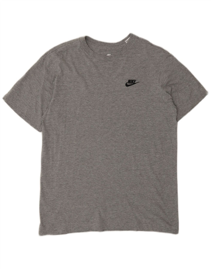 T-shirt da uomo NIKE Top XS in cotone chiazzato grigio