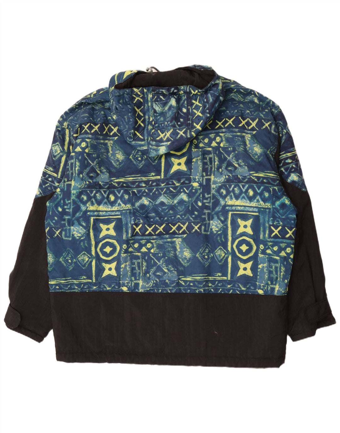 Giacca da sci pullover con cappuccio da uomo RODEO UK 46 3XL Nera geometrica