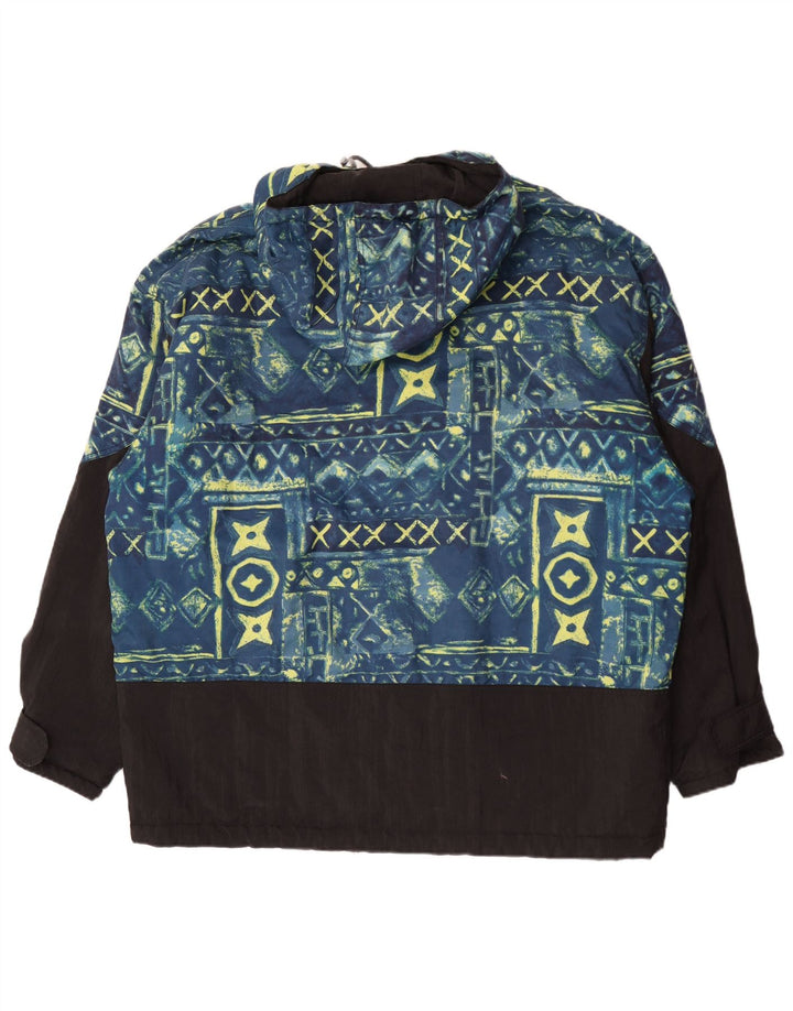 Giacca da sci pullover con cappuccio da uomo RODEO UK 46 3XL Nera geometrica