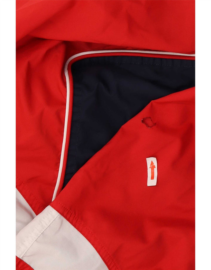 Giacca da tuta da uomo Adidas UK 46/48 XL Poliestere color block rosso
