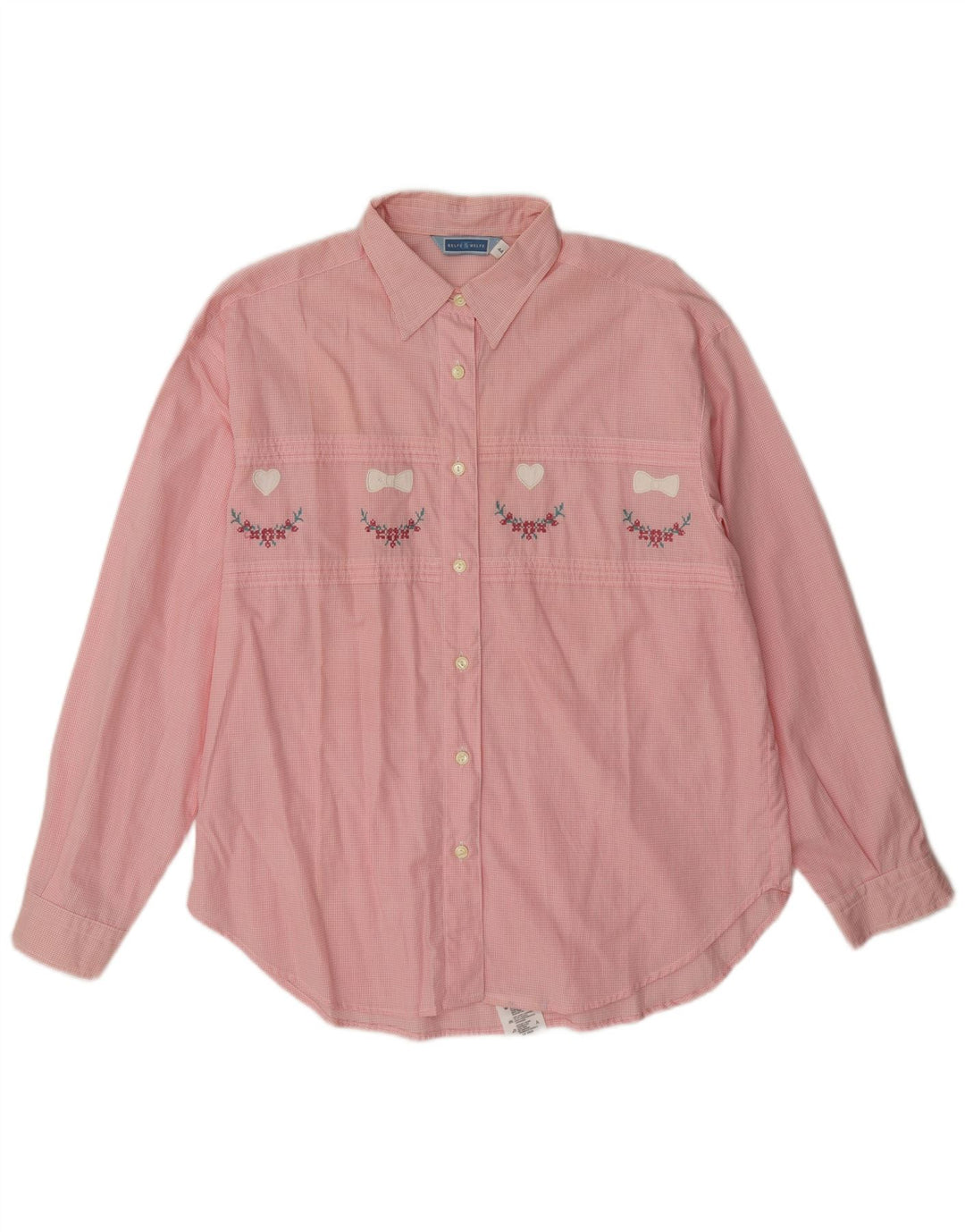 Camicia oversize da donna e Belfe IT 44 a quadretti rosa medio
