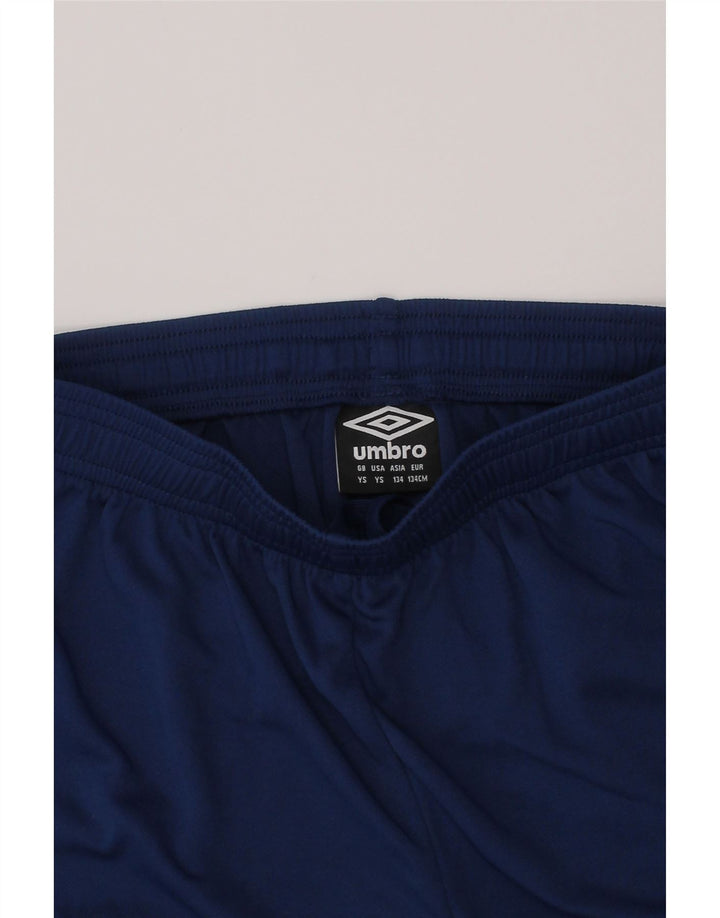 Pantaloncini sportivi da bambino Umbro 7-8 anni piccoli in poliestere blu navy