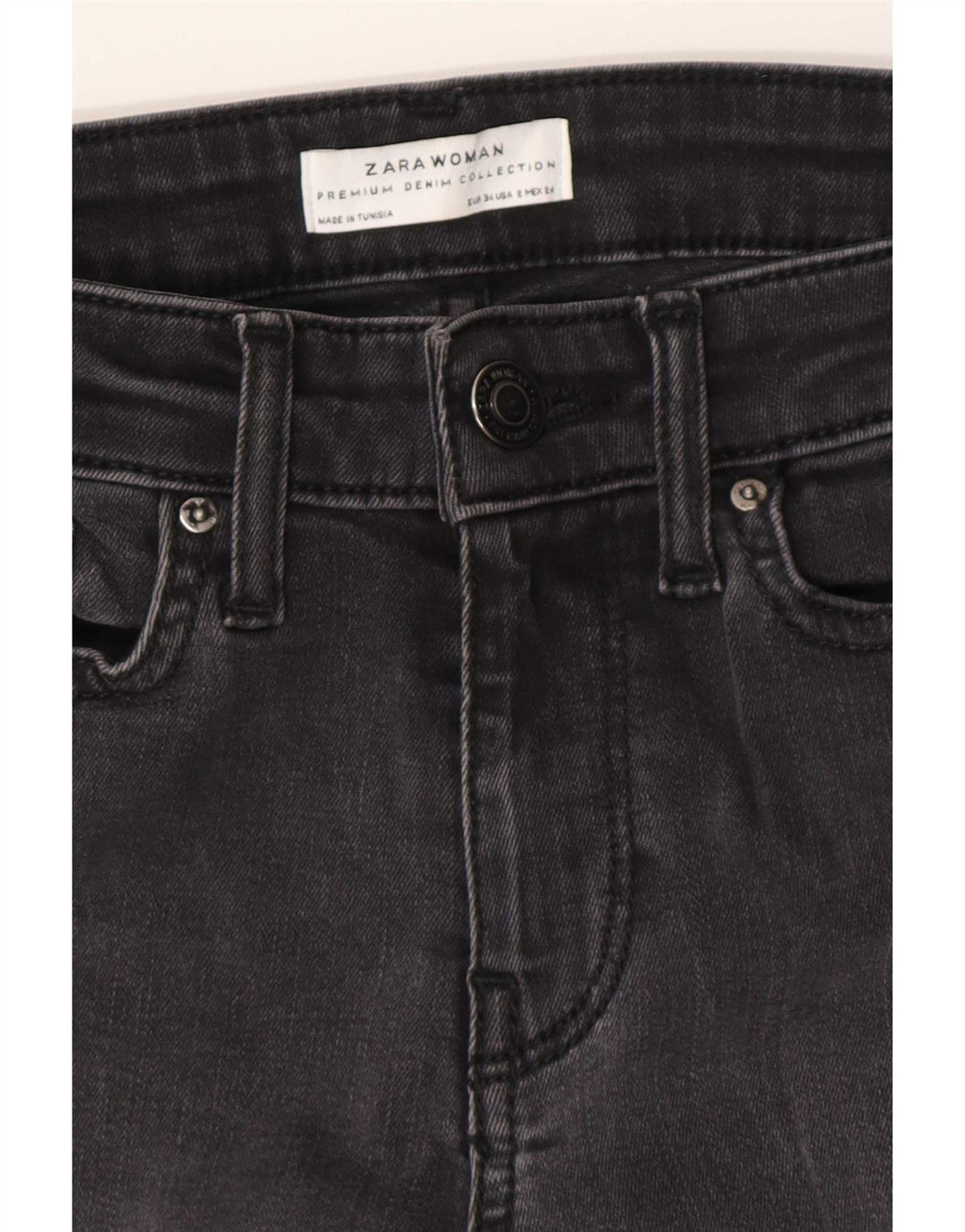 Jeans svasati da donna Zara EU 34 2XS W24 L30 Grigio