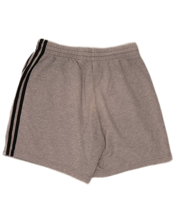 Pantaloncini sportivi da uomo Adidas in cotone grigio medio