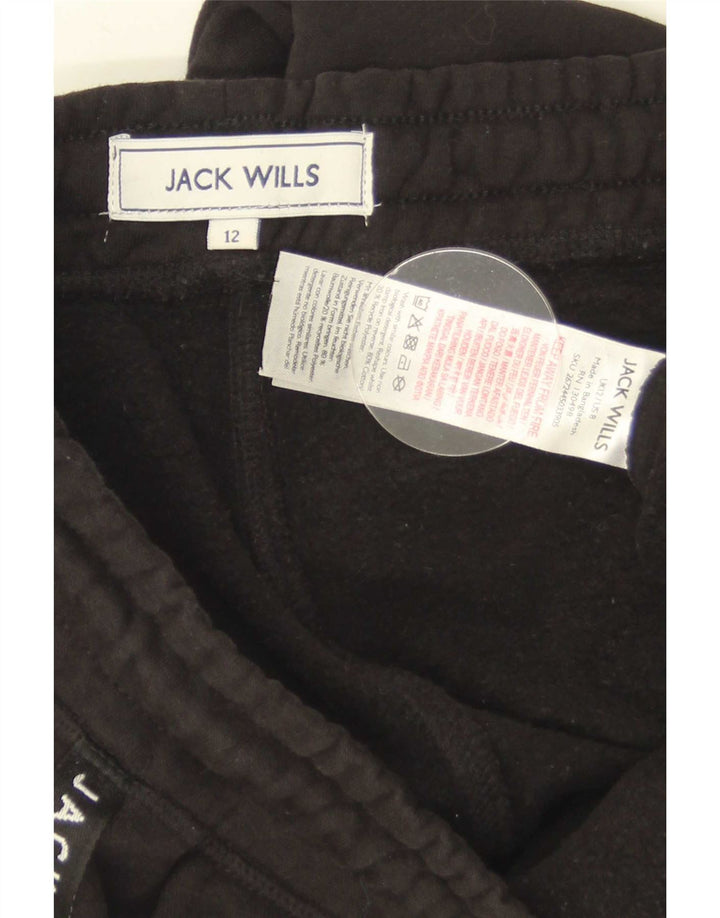 Pantaloni da tuta con grafica da donna Jack Wills Joggers UK 12 Medium Nero