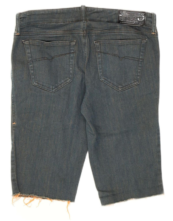 Pantaloncini di jeans Grupee da donna Diesel W27 piccoli in cotone blu navy