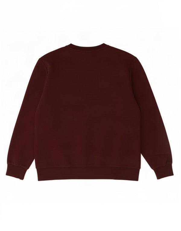 Felpa da uomo Marks & Spencer in cotone bordeaux medio