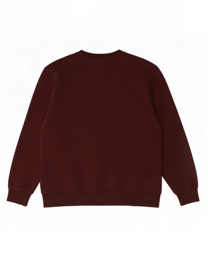 Felpa da uomo Marks & Spencer in cotone bordeaux medio