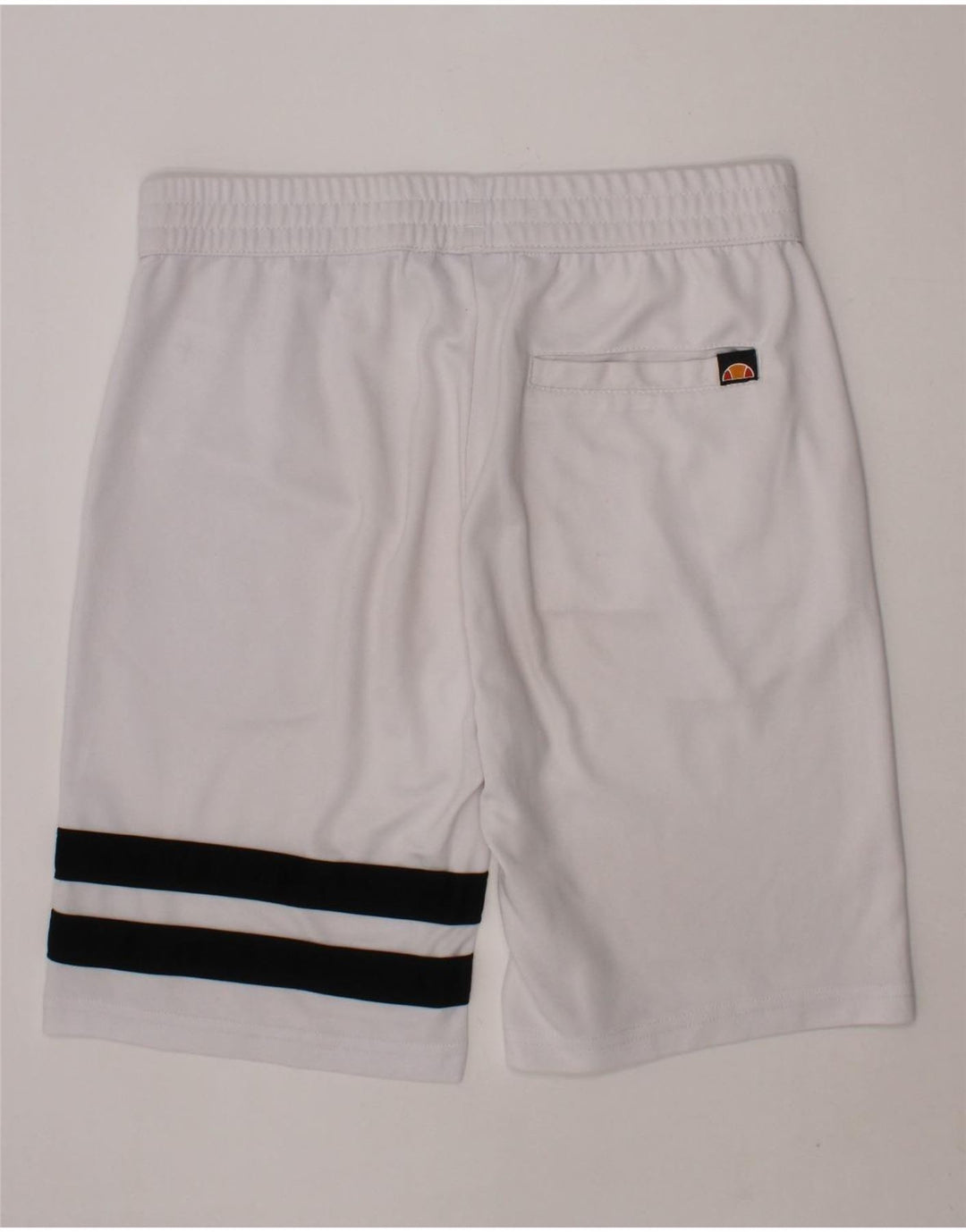 ELLESSE Boys Sport Shorts 11-12 Years  White Striped Polyester Vintage Ellesse and Second-Hand Ellesse from Messina Hembry 