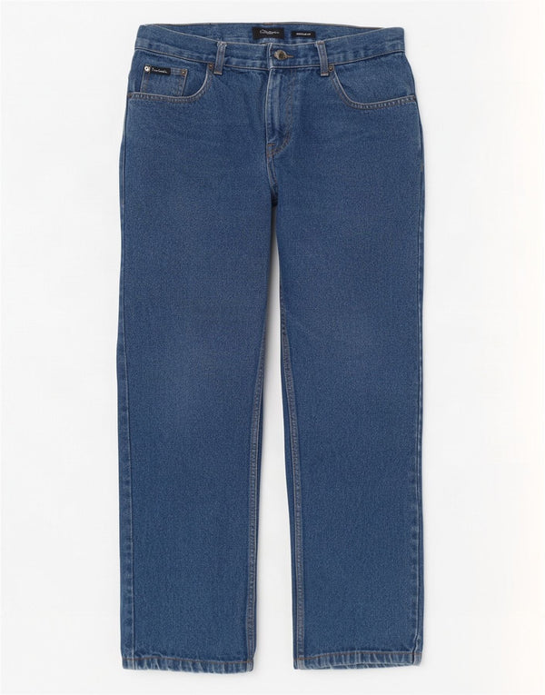 Jeans dritti vestibilità regolare da uomo Pierre Cardin W34 L29 cotone blu