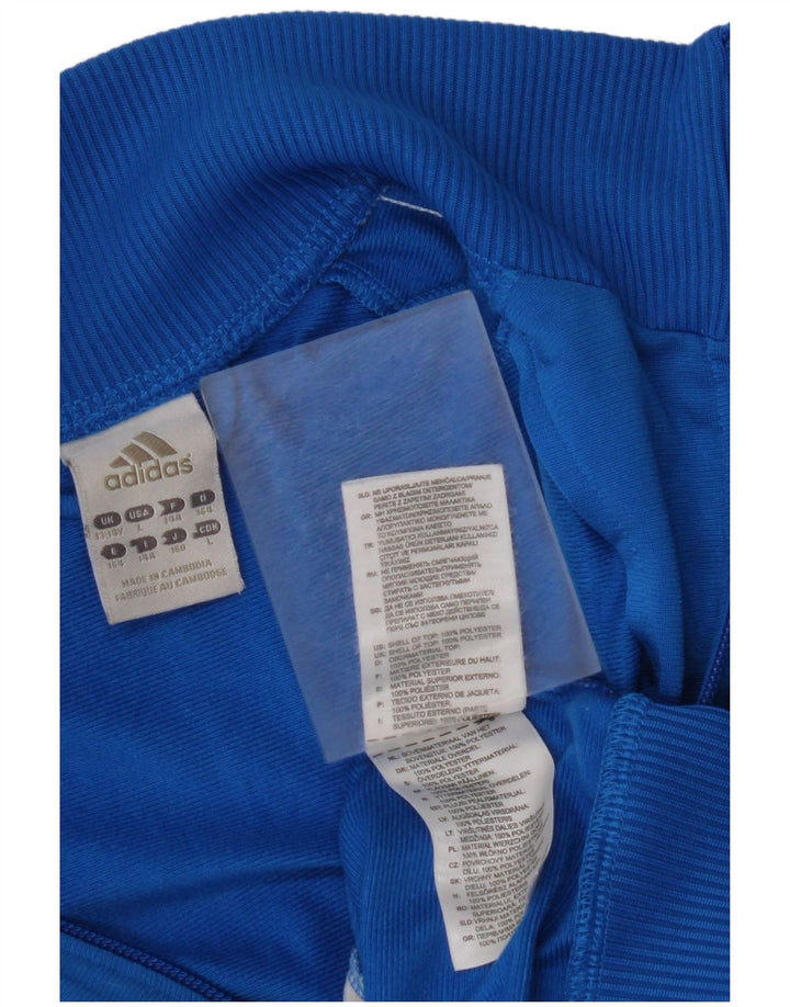 Giacca da tuta ADIDAS da ragazzo 13-14 anni in poliestere color block blu