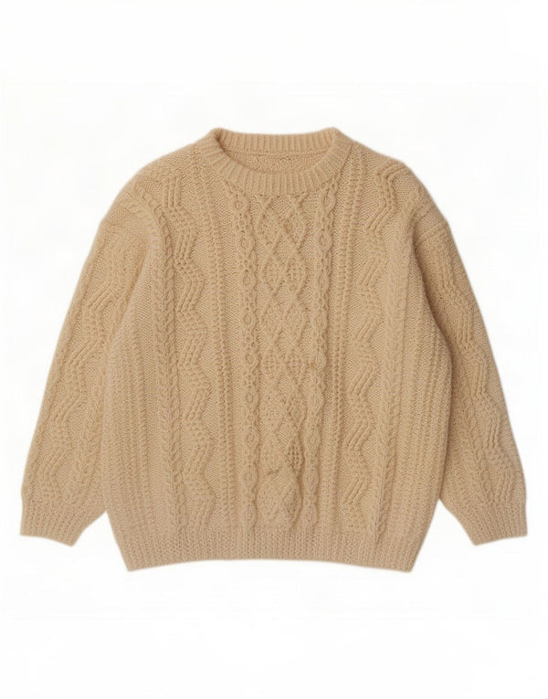 Vintage Mens Crew Neck Jumper Sweater 2XL Off White