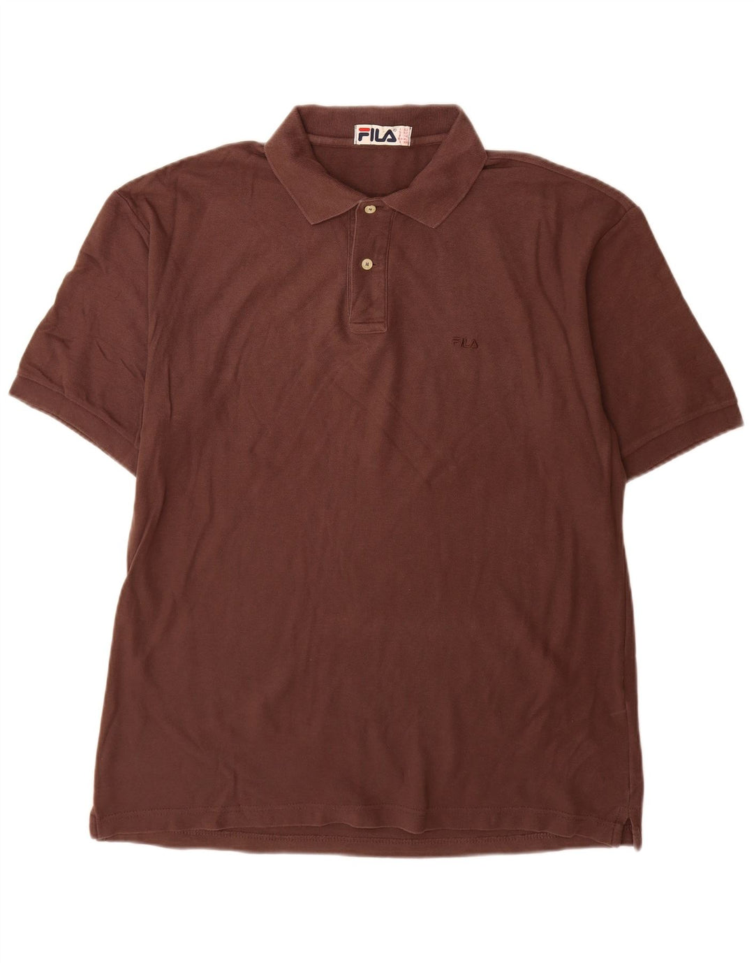 Polo da uomo Fila IT 52 Large in cotone marrone