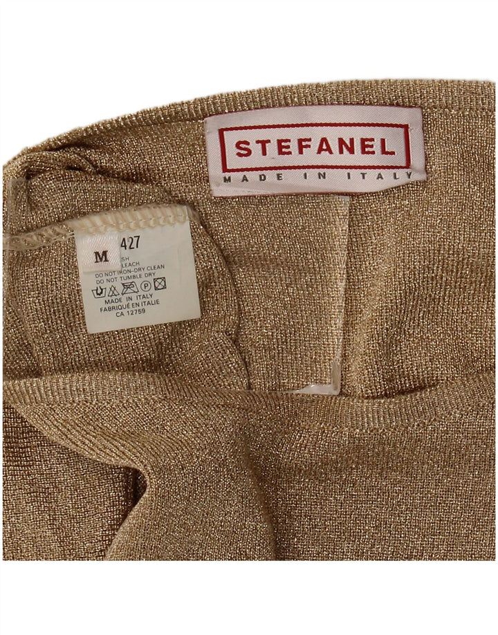 Stefanel Maglia oversize da donna a maniche lunghe UK 14 Cupro dorato medio