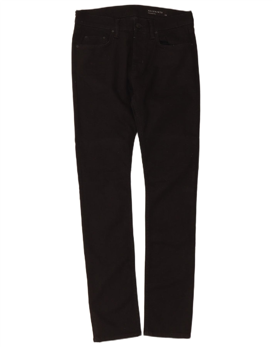 Jeans slim a sigaretta da uomo All Saints W30 L31 cotone nero