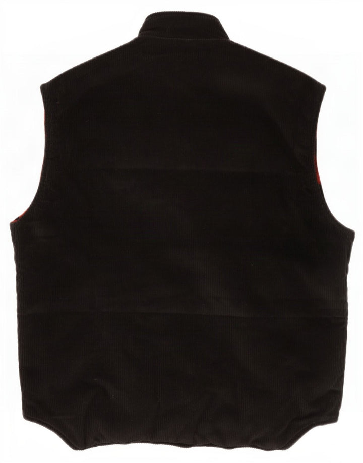 Gilet in velluto a coste reversibile da uomo Woolrich UK 38 lana nera media
