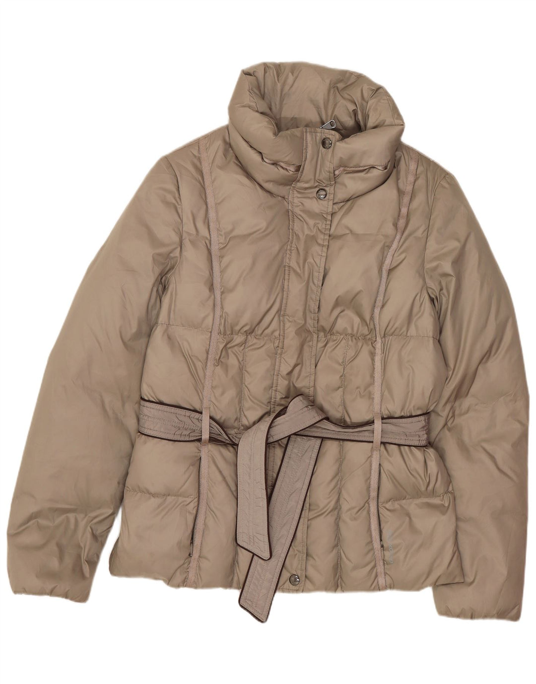 Geox Giacca imbottita oversize da donna Respira UK 10 Small Beige Poliestere