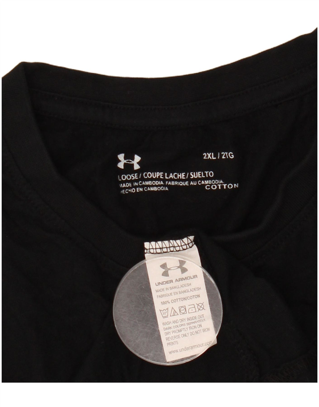 Maglietta da uomo Under Armour Top 2XL cotone nero