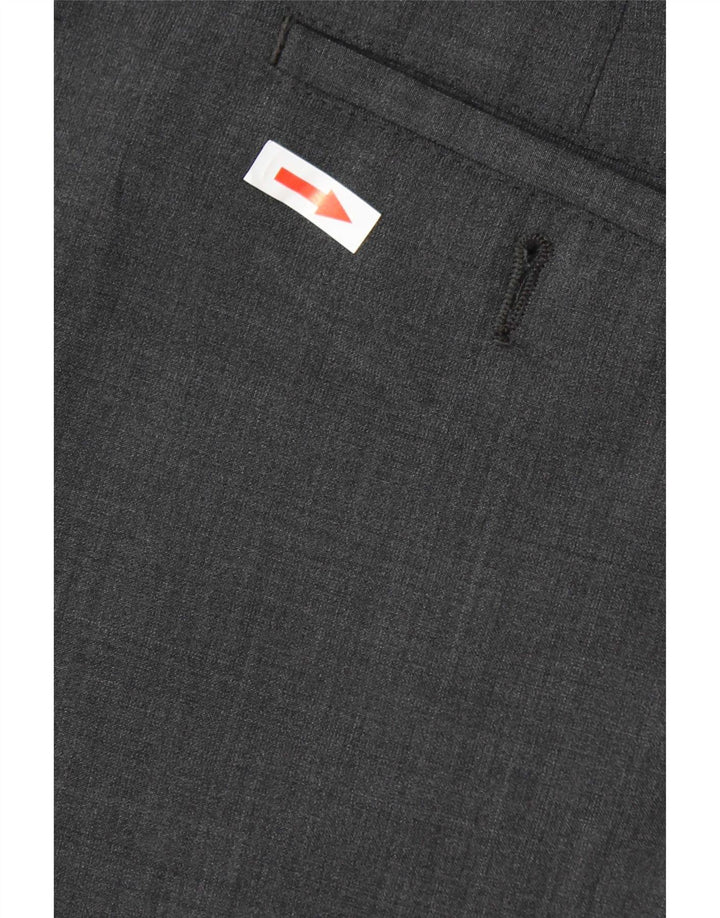 Pantaloni da abito su misura da uomo Marks & Spencer W38 L31 poliestere grigio