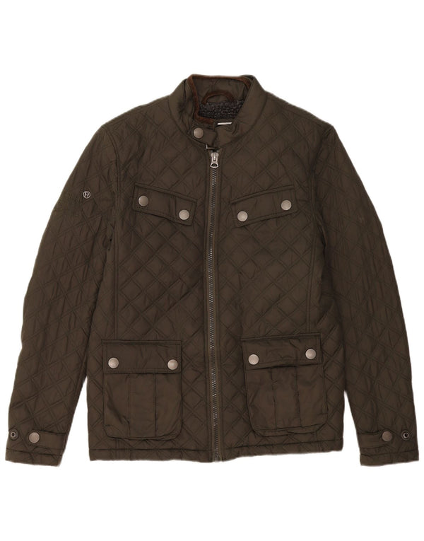 Giacca trapuntata da uomo Superdry UK 38 poliestere kaki medio