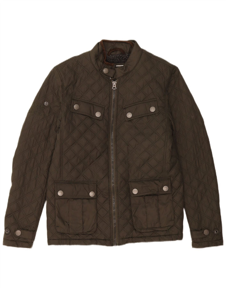 Giacca trapuntata da uomo Superdry UK 38 poliestere kaki medio