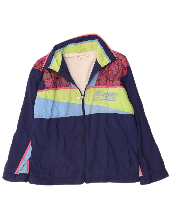 Giacca sportiva da uomo con grafica Lotto, colore blu navy medio