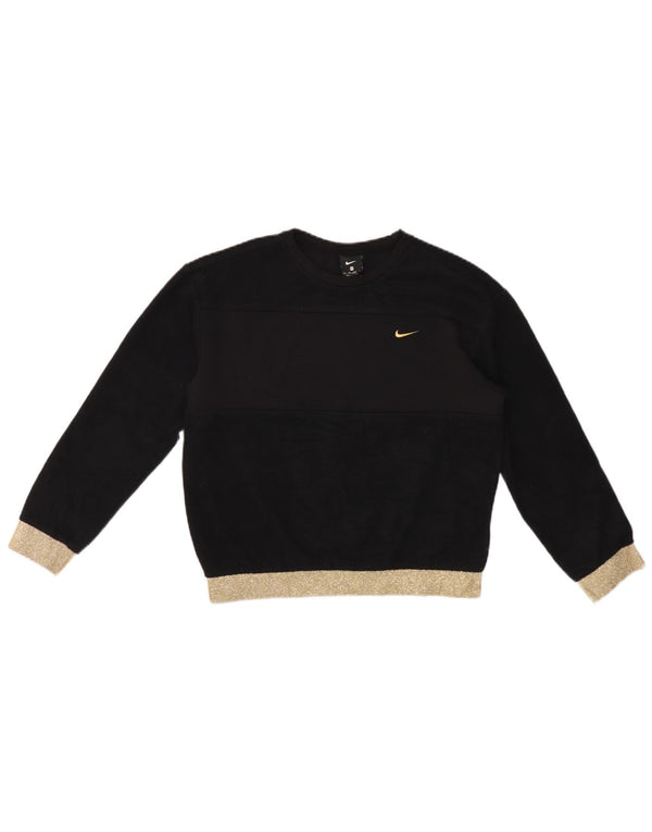 Felpa oversize da donna Nike UK 6 XS poliestere color block nero