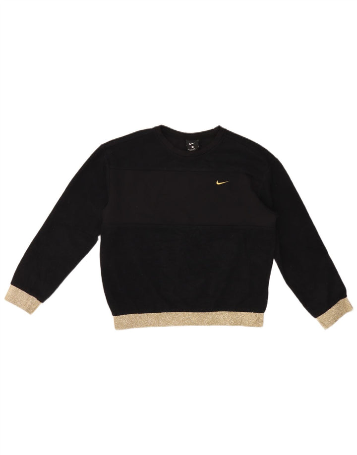 Felpa oversize da donna Nike UK 6 XS poliestere color block nero