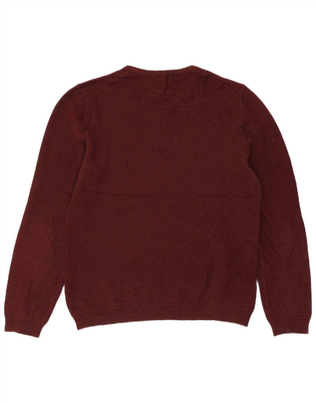 REISS Maglione girocollo da uomo in cotone marrone medio medio