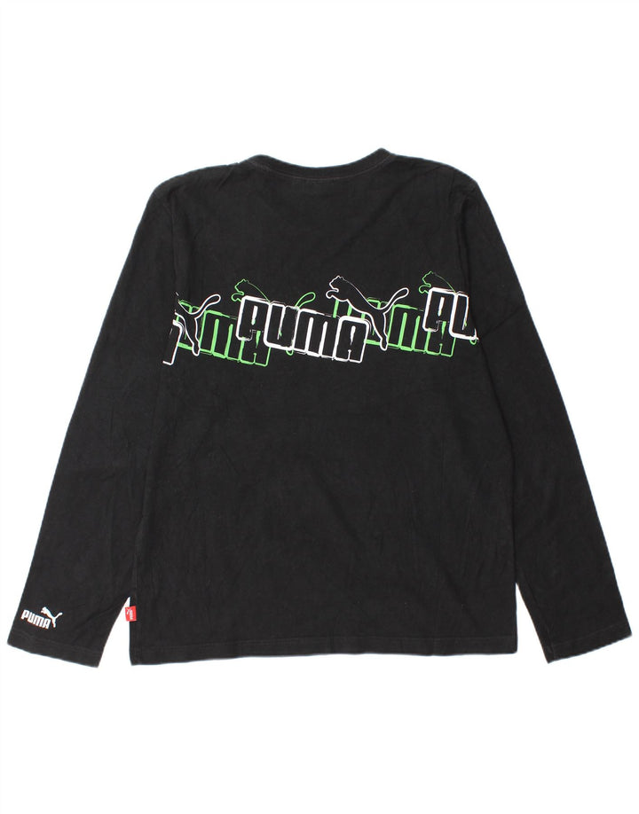Puma Maglia grafica da uomo a maniche lunghe media nera