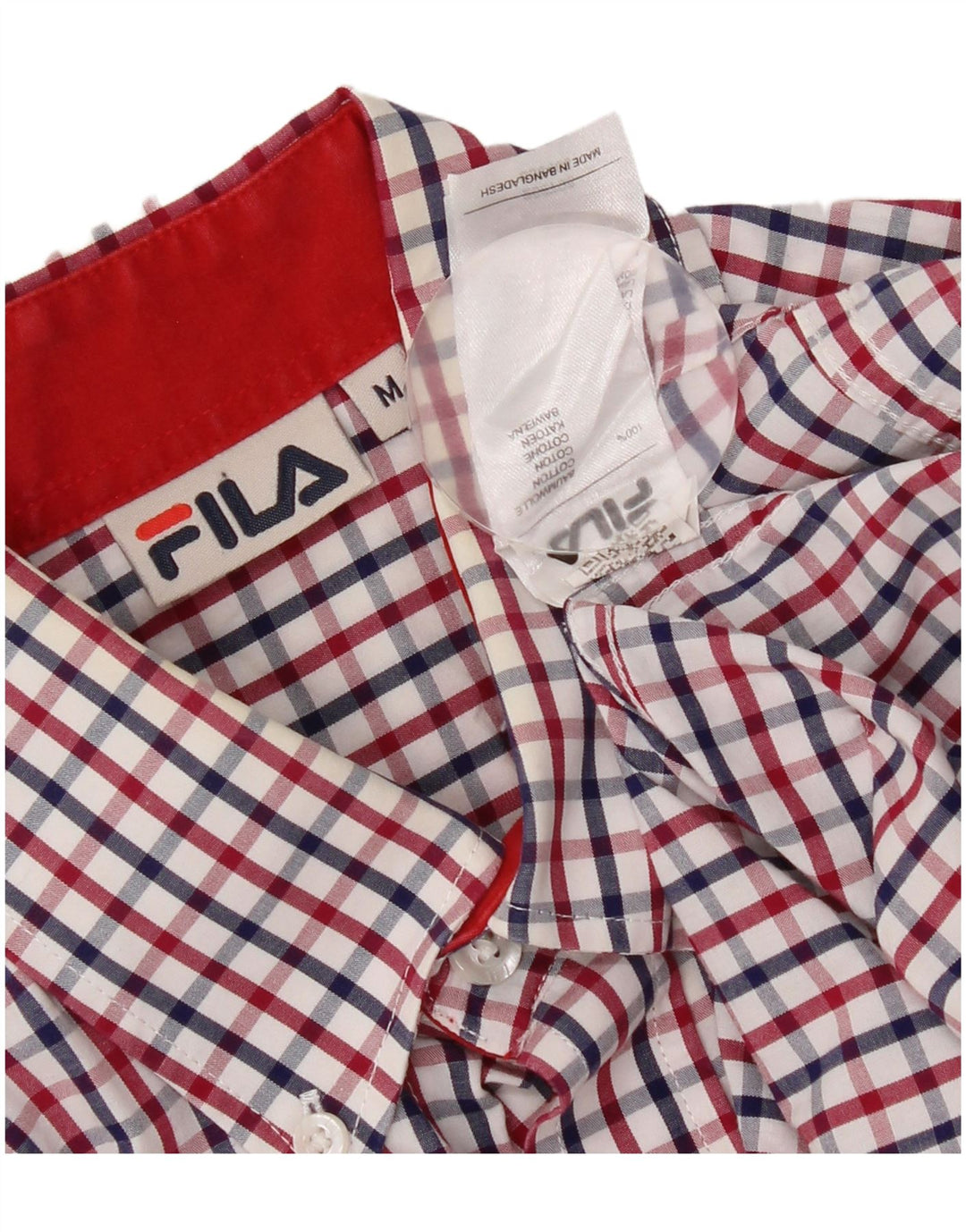 Camicia Fila da uomo in cotone a quadri multicolore medio