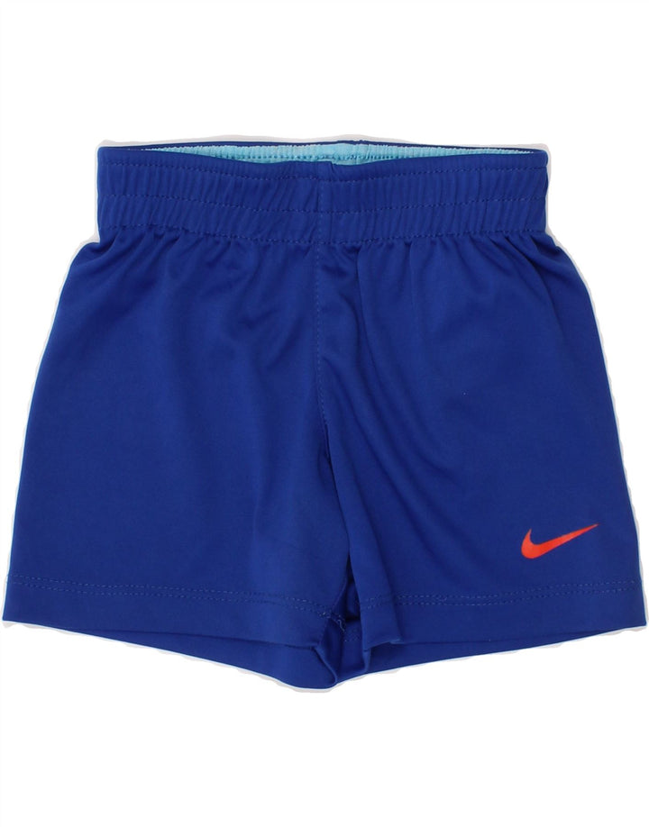 NIKE Baby Boys Dri Fit Sport Shorts 9-12 Months Blue Polyester Vintage Nike and Second-Hand Nike from Messina Hembry 