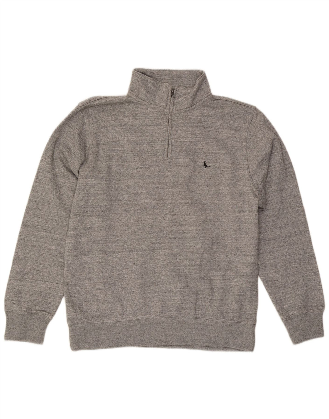 Felpa da uomo Jack Wills con zip e vestibilità classica, maglione grande grigio screziato