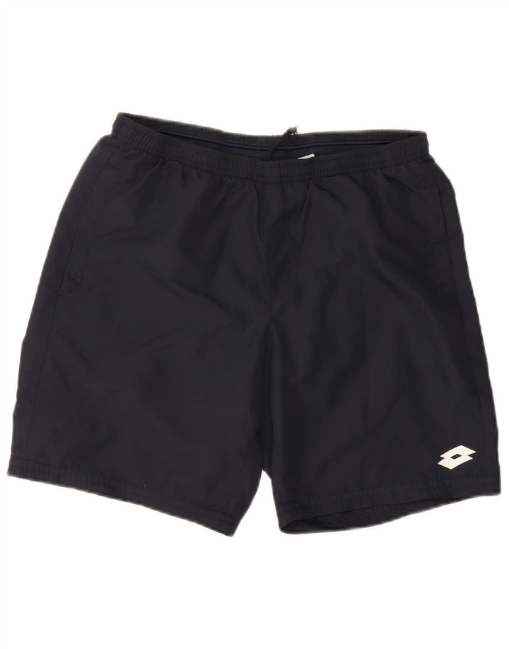 Pantaloncini sportivi da uomo LOTTO piccoli in poliestere blu navy